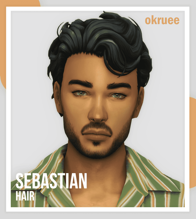 Sebastian Sims 4 Male CC Hair