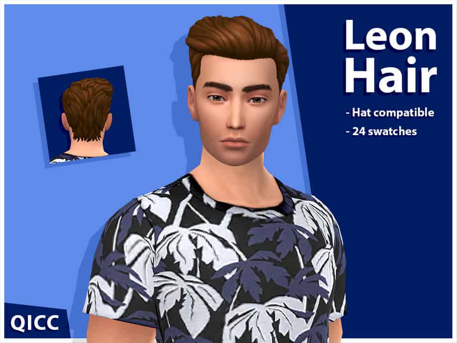 Leon Sims 4 Male CC Hair