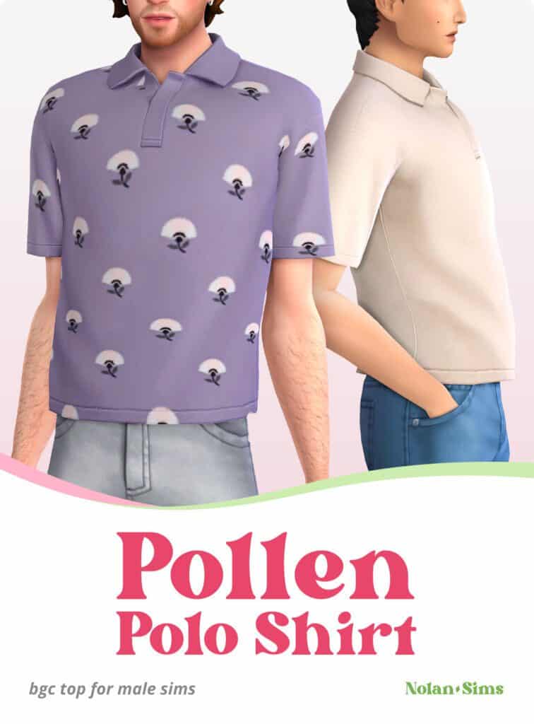 Sims 4 Male CC Polo Shirt