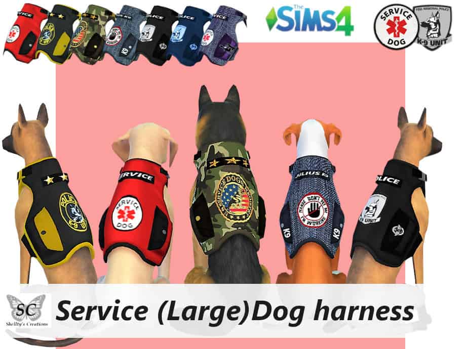 Service Dog Vest Sims 4 Pet CC Clothes