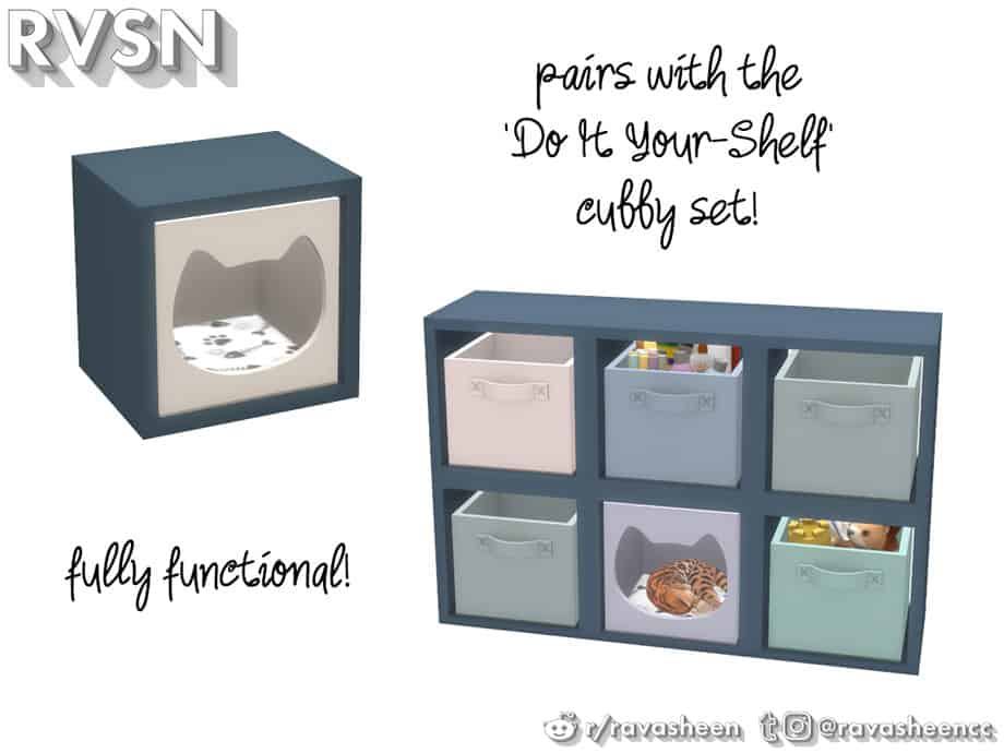 Slottable Cubby CC Cat Bed