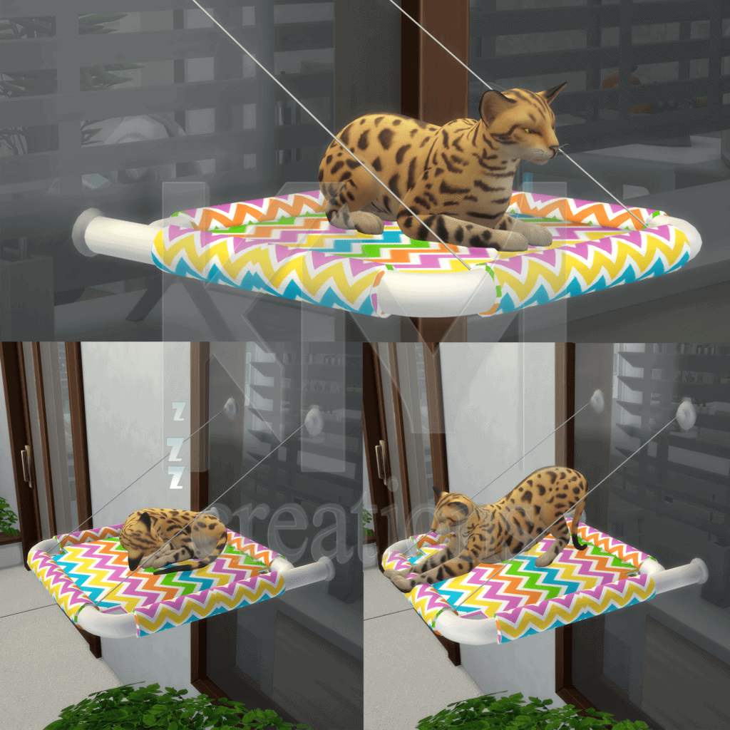 Sims 4 Cat CC Window-Mount Cat Bed