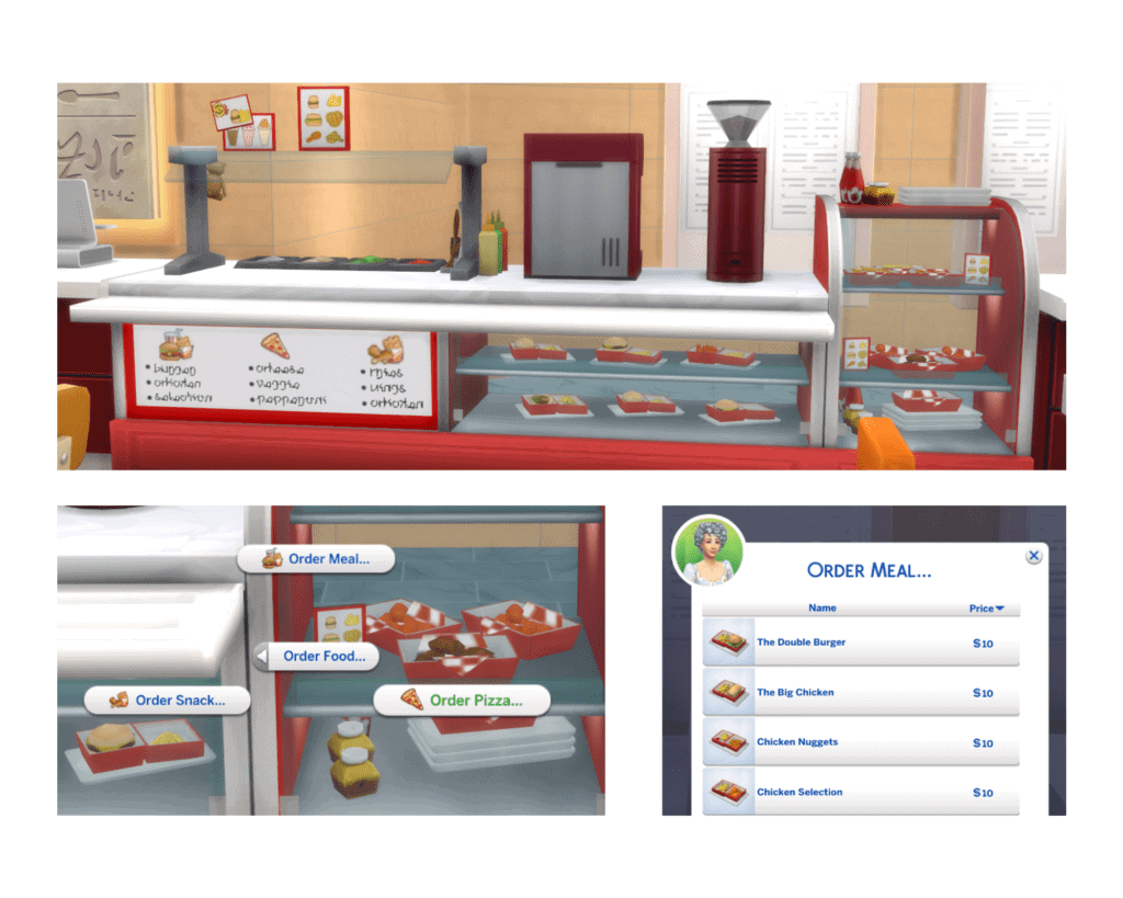 Fast Food Counter Sims 4 Restaurant Mod