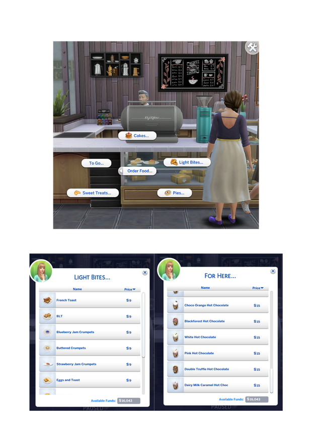 More Cafe Options Sims 4 Restaurant Mod