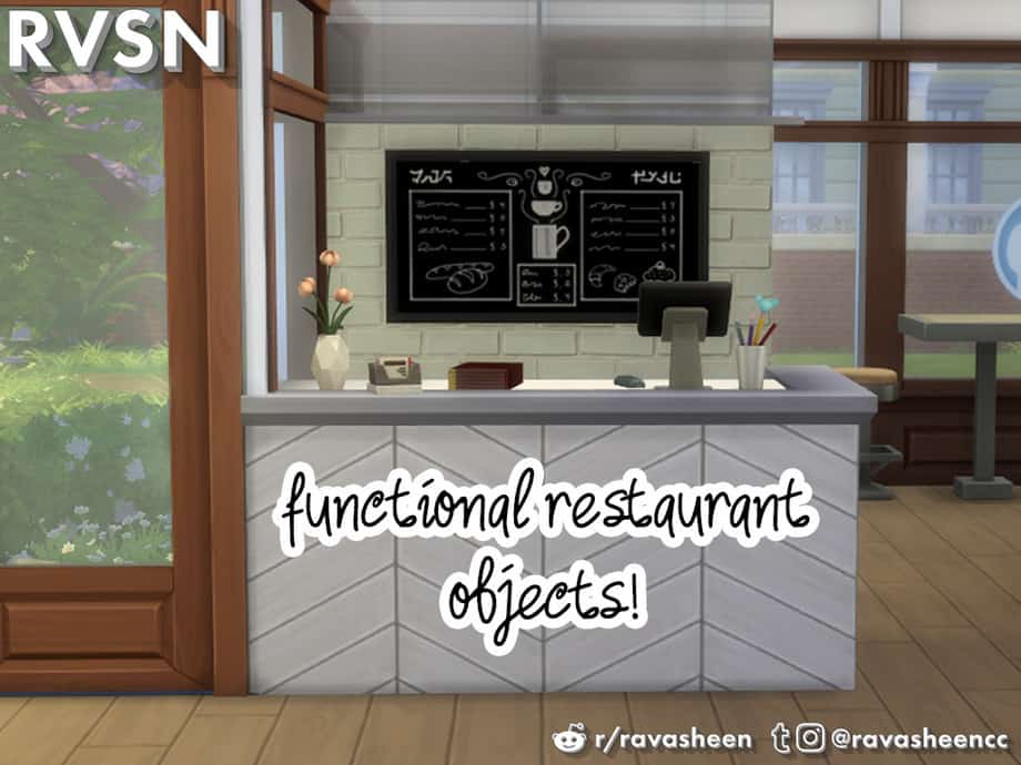 Ravasheen's Sims 4 Restaurant Mods Set