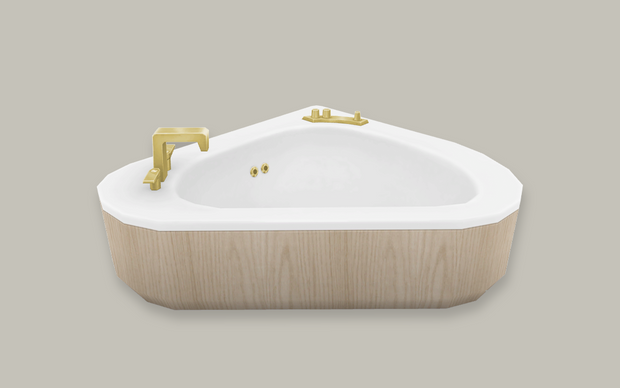 Luxury Corner Bath CC (Restoration Hardware-Inspired Sims 4 Bathroom CC)