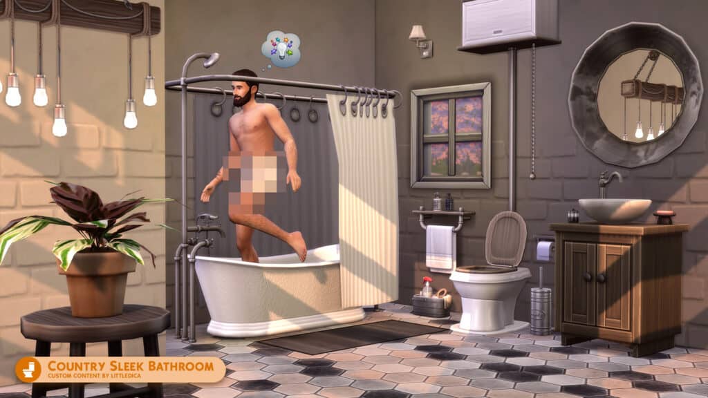 Country Sims 4 Bathroom CC Pack