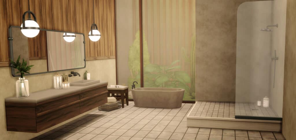 Pierisim Oakhouse Bathroom CC Set