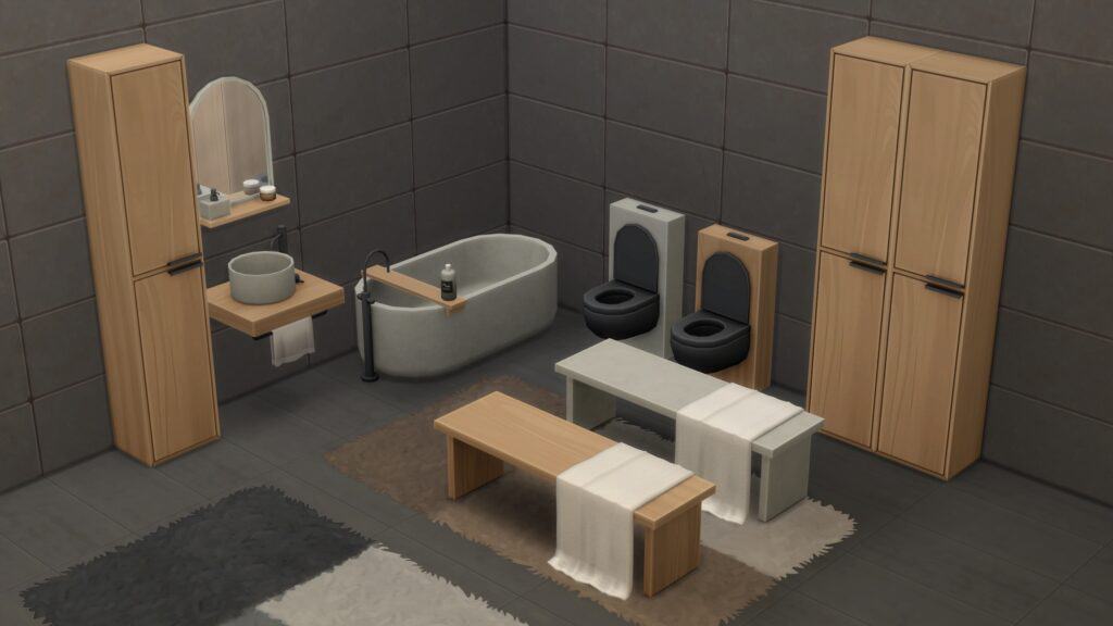 Spa-Like Contemporary Sims 4 Bathroom CC Pack
