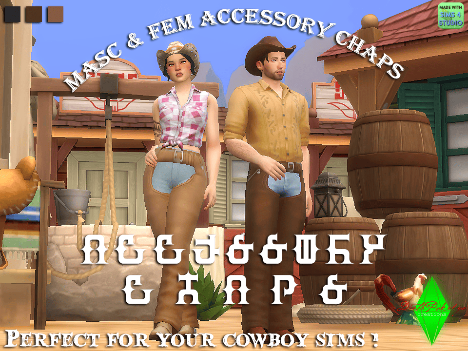 Accessory Chaps Sims 4 Country CC