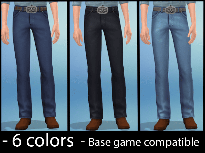 Cowboy Jeans Sims 4 Country CC Pants