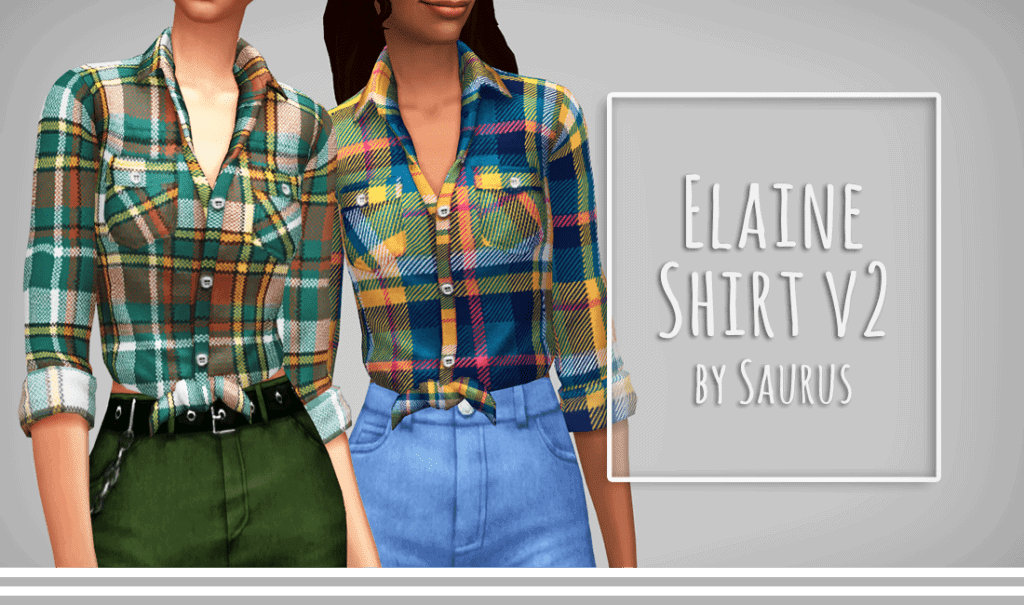 Flannel Shirt Sims 4 Country CC Set