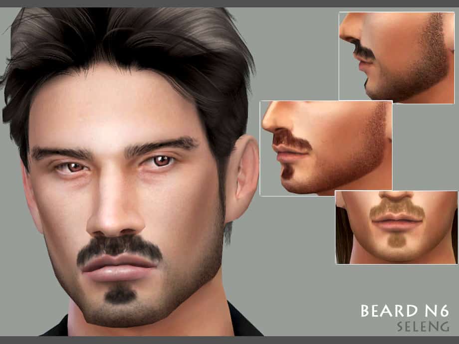 Mustache and Goatee Sims 4 Beard CC