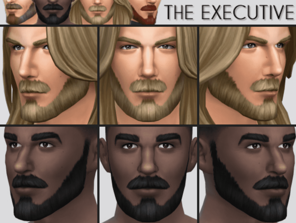 The Executive Sims 4 Beard CC