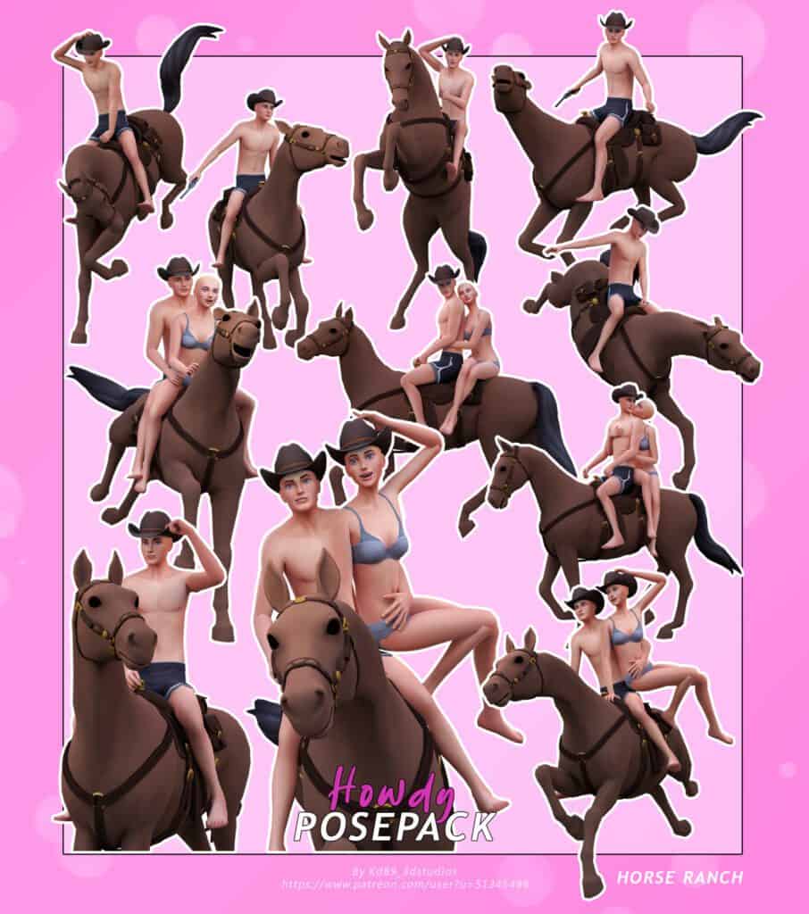 Howdy Horse Ranch Sims 4 Hose Pose
