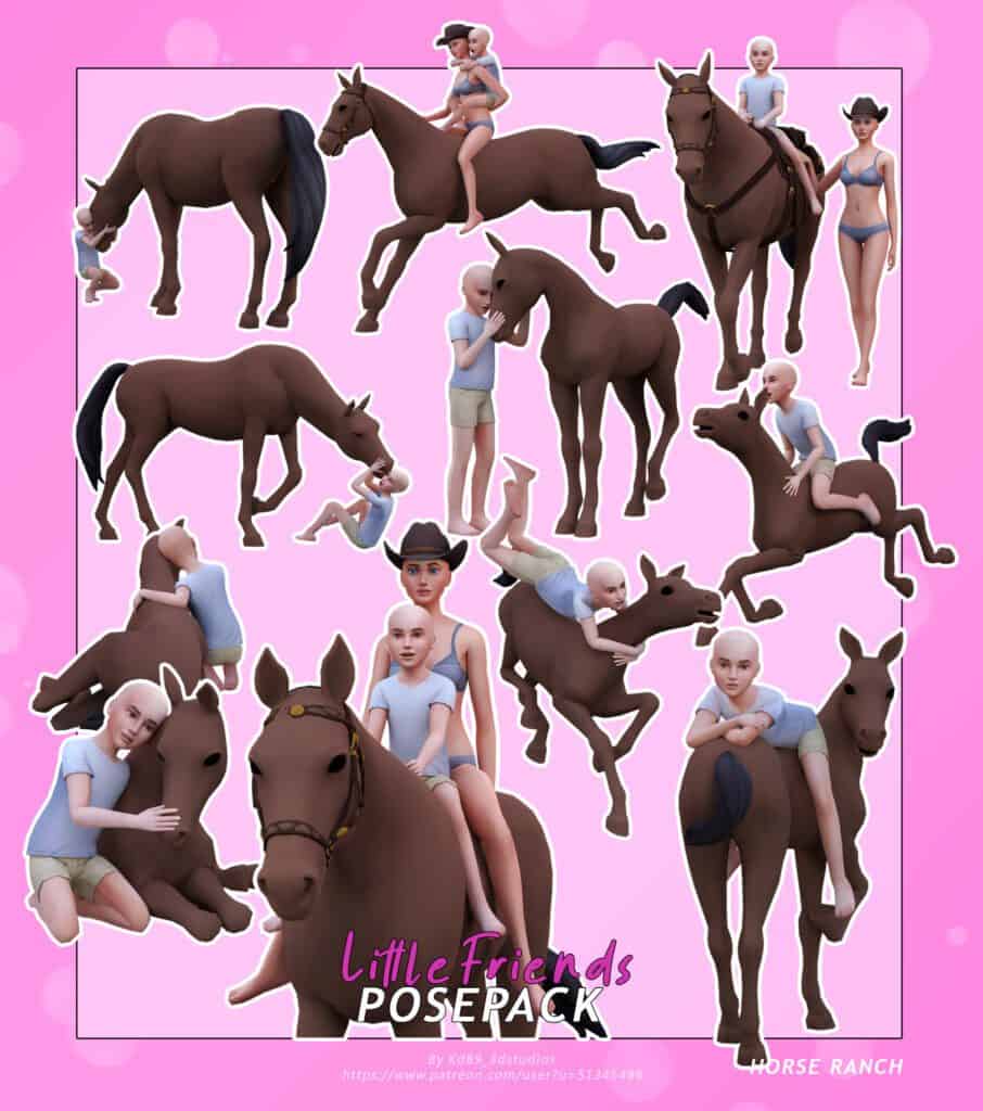 sims 4 horse poses little friends