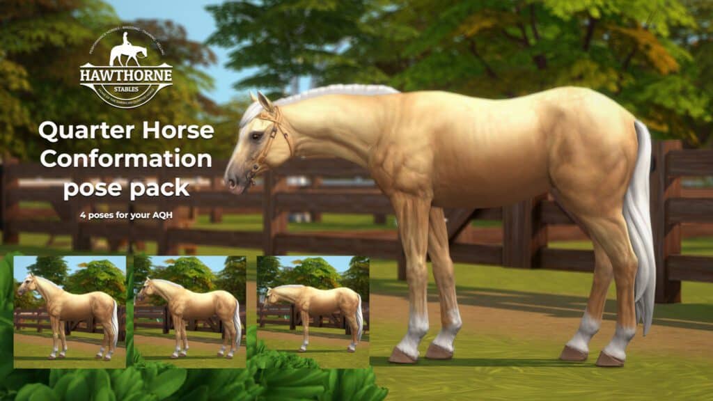 Quarter Horse Sims 4 Horse Pose
