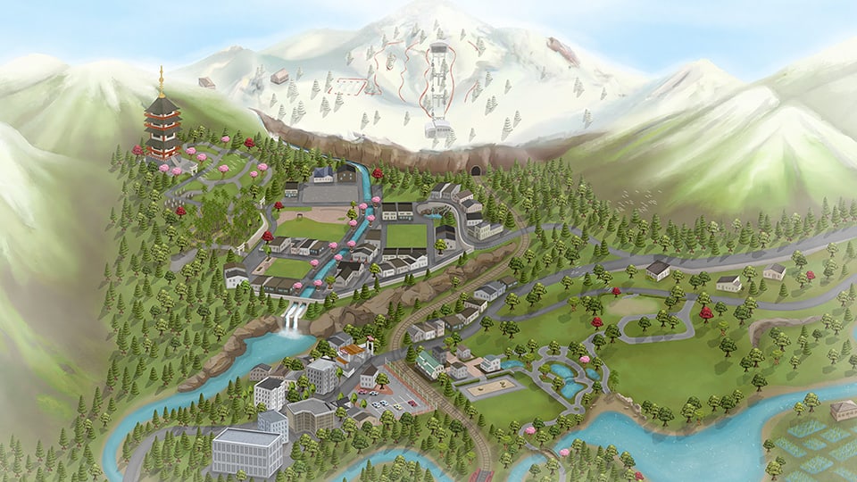 Artistic Fan Art Sims 4 Map Replacements by DerShayan - Mt Komorebi