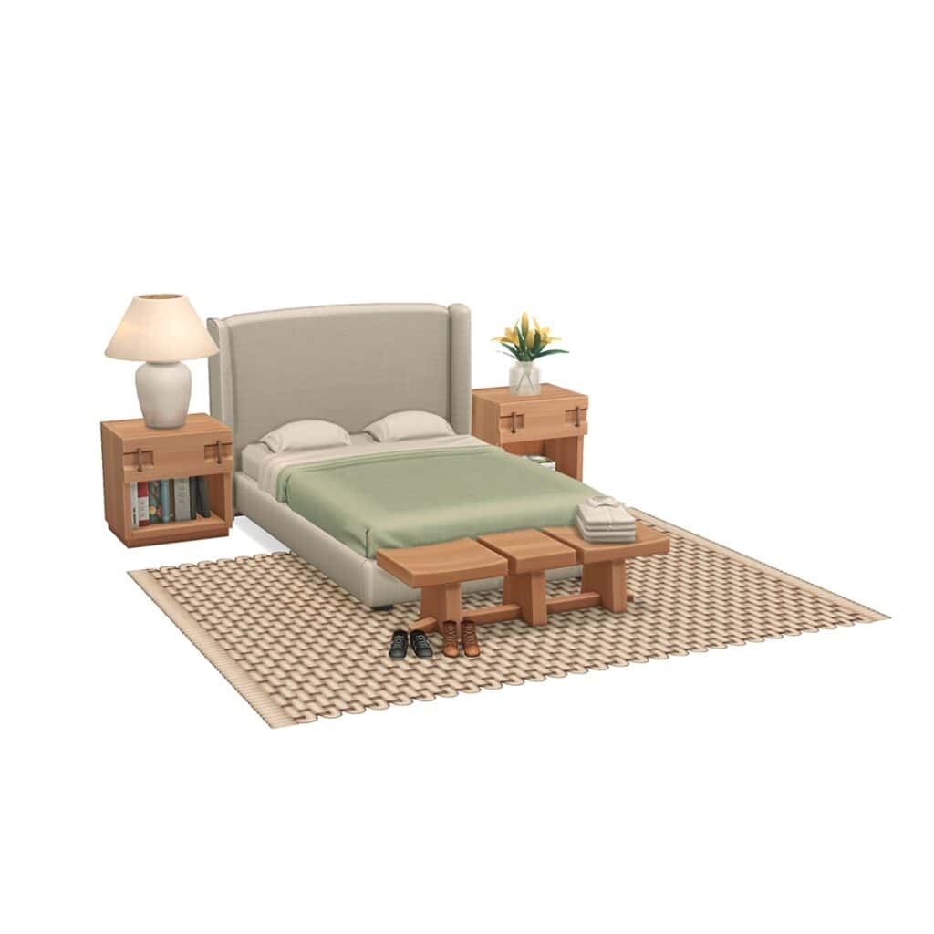 Coastal Sims 4 Bedroom CC by HeyHarrie