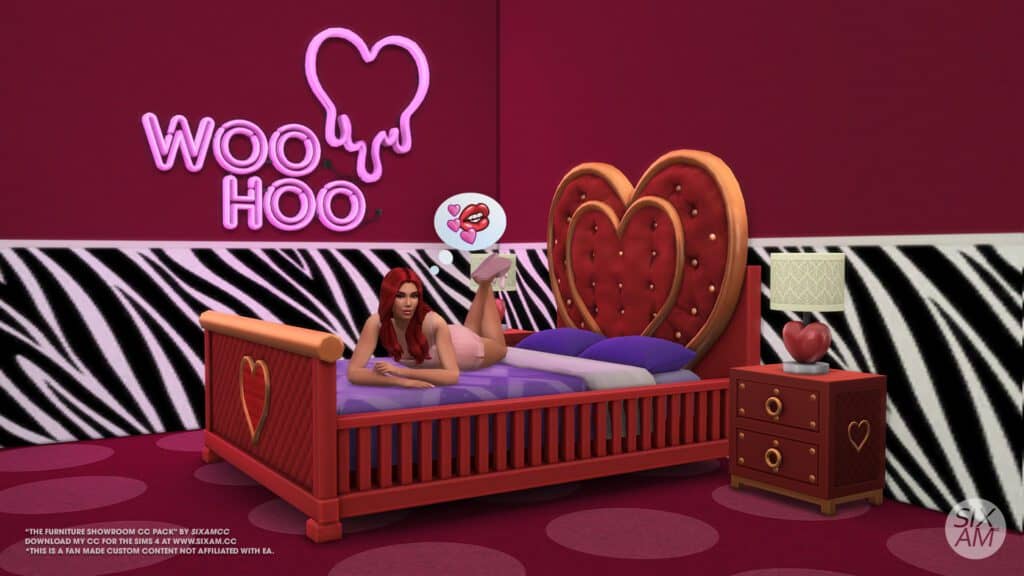 Iconic Sims Heart Bed Sims 4 Bedroom CC
