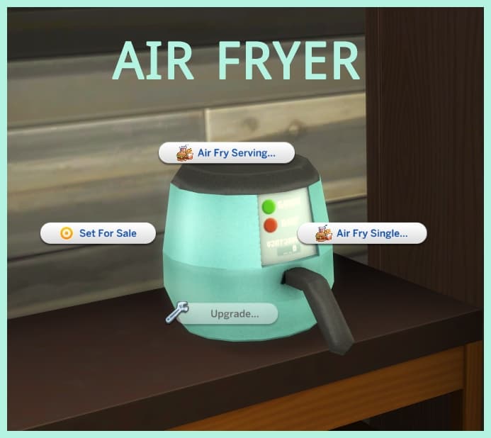 Air Fryer Sims 4 Food Mod