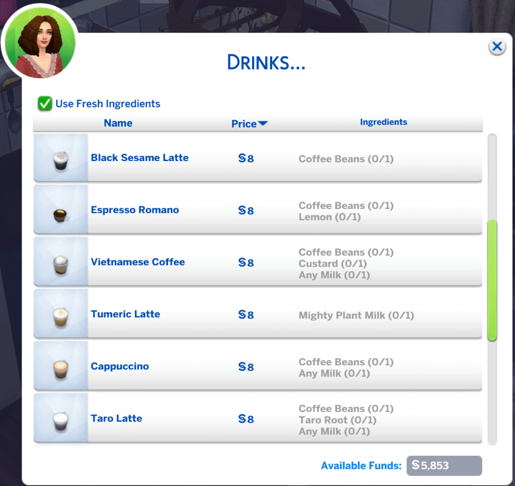 Custom Coffee Recipes Sims 4 Food Mod
