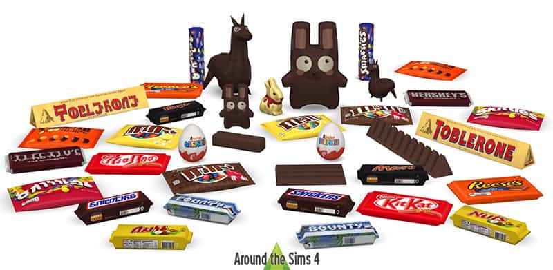 Edible Candy Bars Sims 4 Food Mod