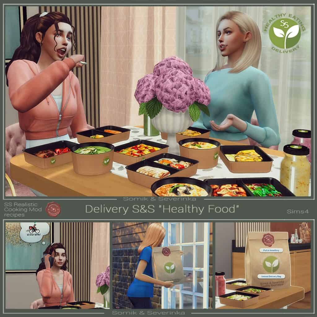 Healthy Meal Prep Delivery Sims 4 Food Mod