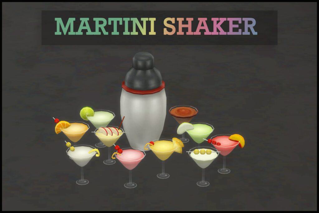 Martini Shaker Sims 4 Food Mod (With Custom Bar Drinks and Cocktails!)