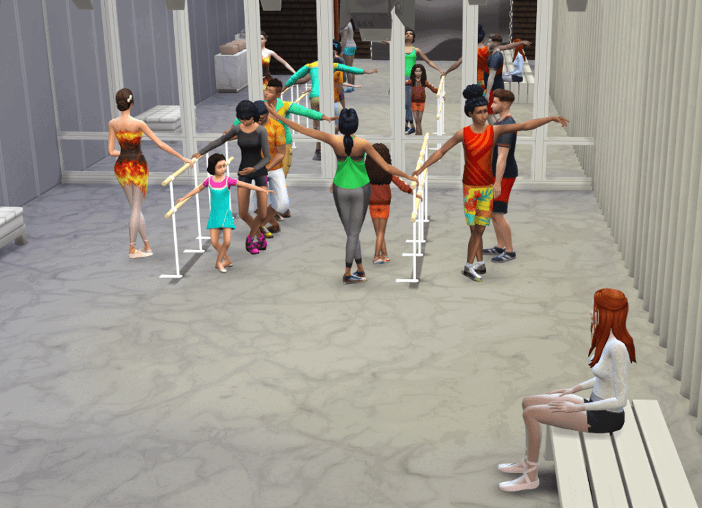 Ballet Barre Sims 4 Functional CC (Kids and Adults)