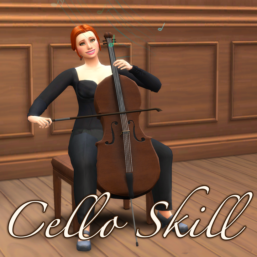 Functional Playable Cello CC (With Brand New Custom Skill!)