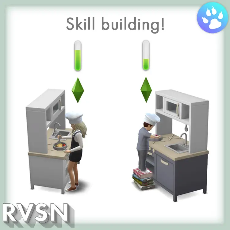 Toddler and Kids Play Kitchen Sims 4 Functional CC