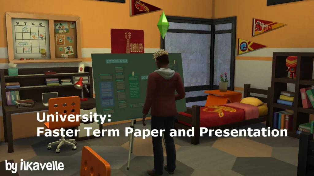 Faster Term Papers and Presentations Sims 4 University Mod