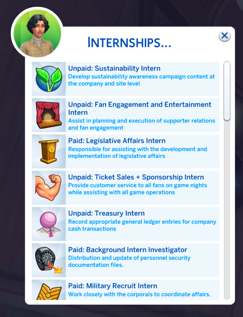 Functional Internships Sims 4 Mod