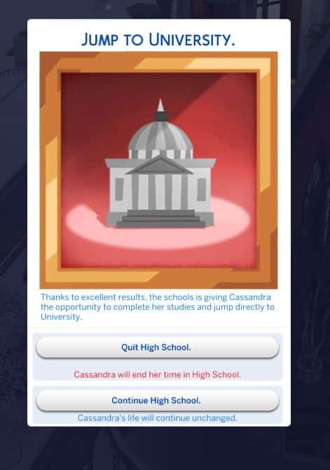 Teen Enrollment Sims 4 University Mod
