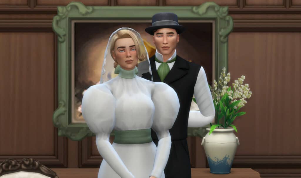 Sims 4 Decades Challenge 1890s Wedding