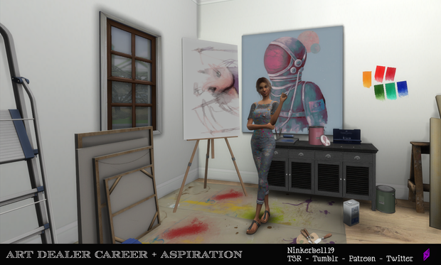 Art Dealer Sims 4 Aspiration Mod (+ Custom Career!)