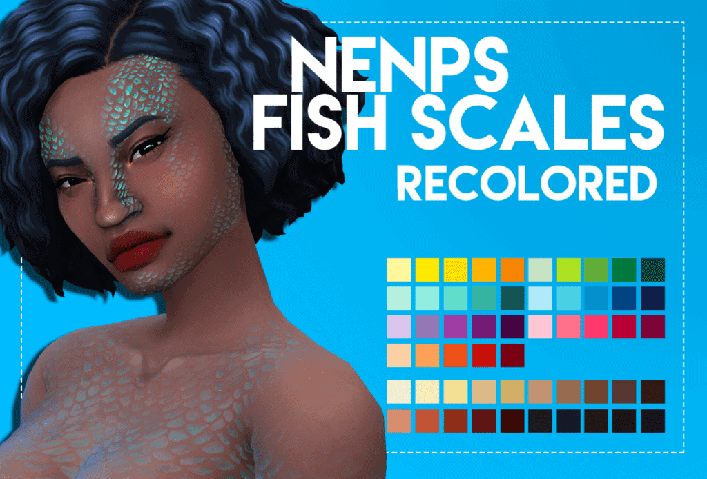 Fish Scales Sims 4 Mermaid CC