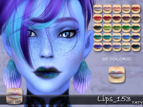Scaly Lipstick Sims 4 Mermaid CC