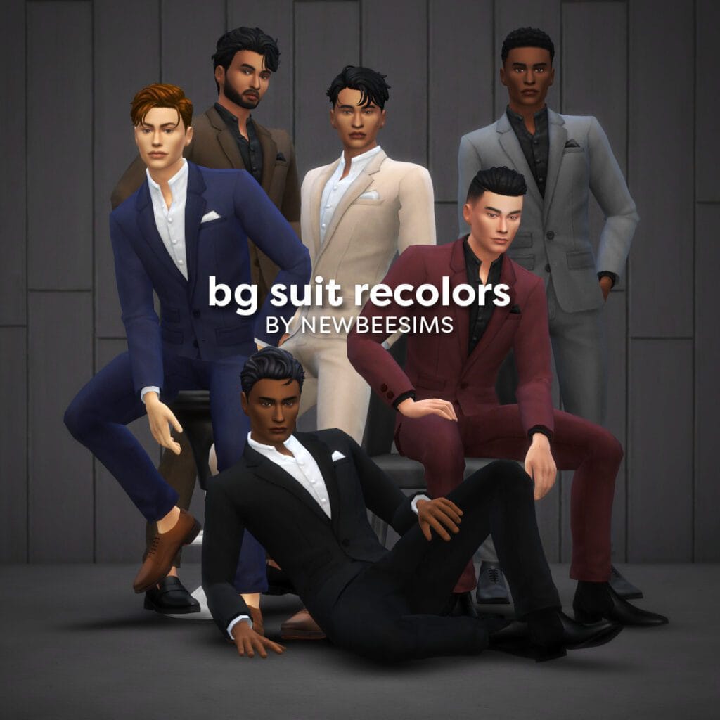 Base Game Suit Recolors Sims 4 Old Money CC (Male CC)