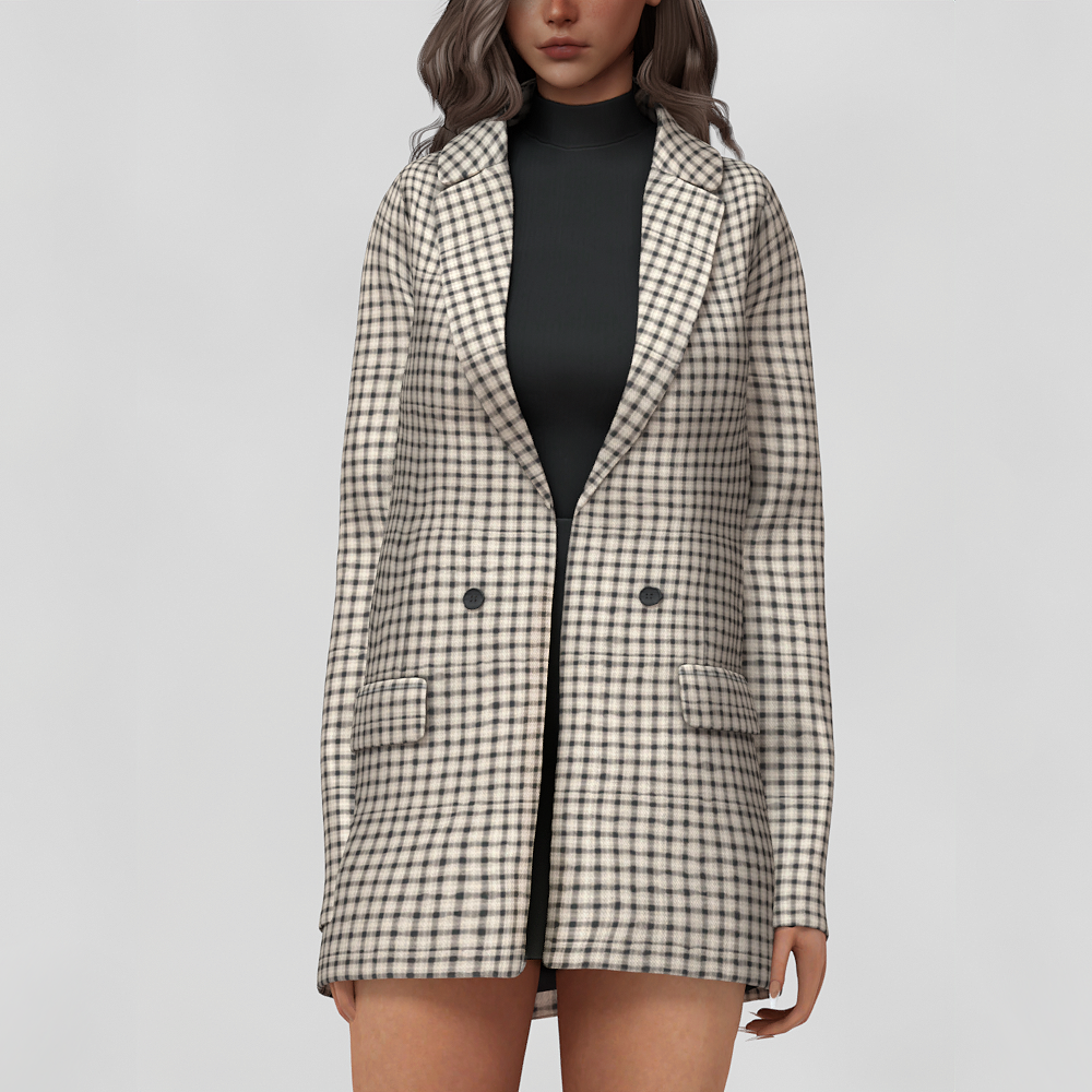 Trendy Blazer Outfit Sims 4 Old Money CC