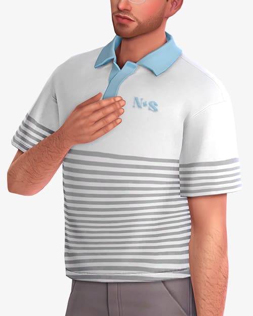 Male Polo Shirt Sims 4 Old Money CC