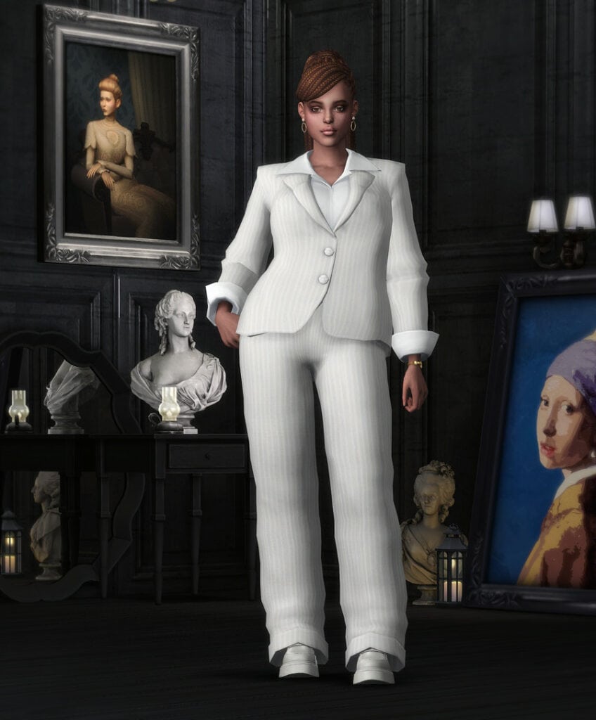 Pinstripe Suit Collection CC Pack (Male & Female Suit Options)