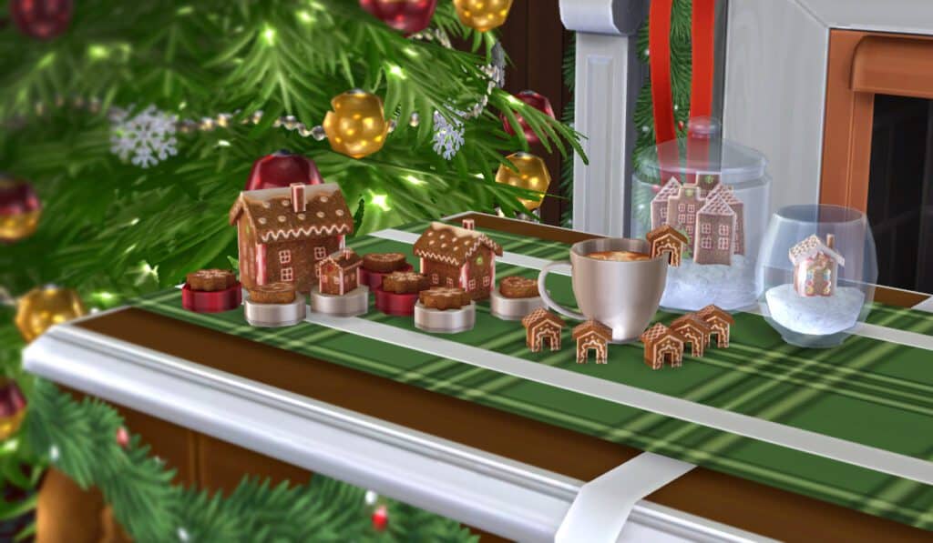 Gingerbread House Sims 4 Christmas CC Clutter