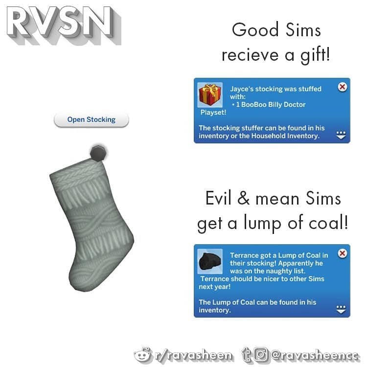 Functional Stockings by Ravasheen Sims 4 Christmas CC