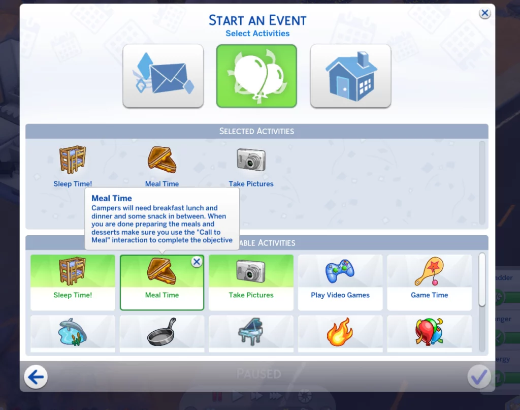 Cassity Sims Sims 4 gameplay mod summer camp activities