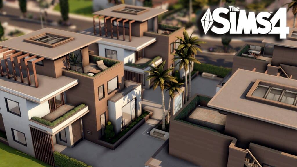 Modern Bungalow Neighborhood Sims 4 Apartment Build (Simulate An Open Neighborhood!)