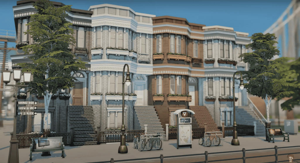 New York City Brownstones Sims 4 Apartment Build