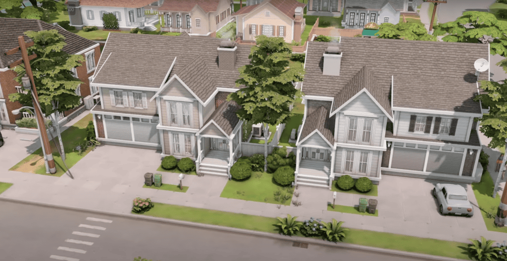 Two Houses, One Lot Sims 4 Multifamily Build