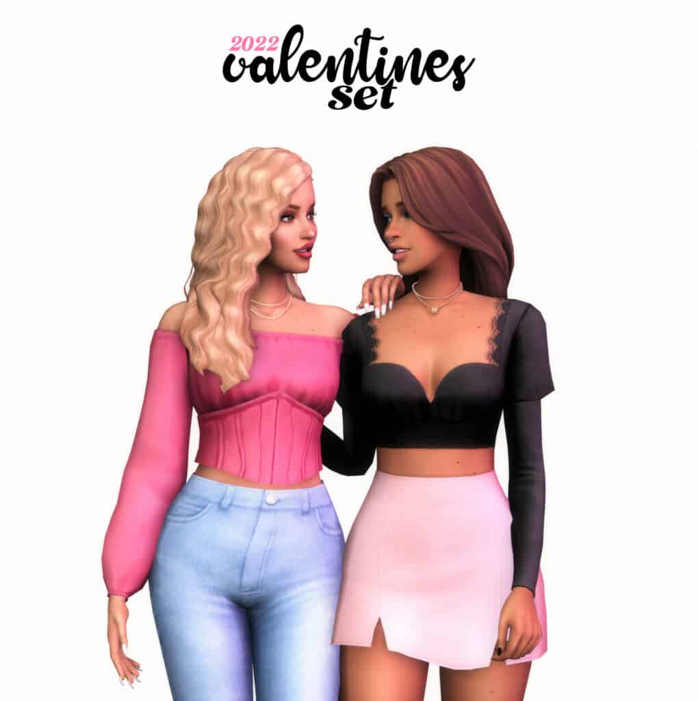 Arethabee's Sims 4 Valentines Day CC Clothing Set